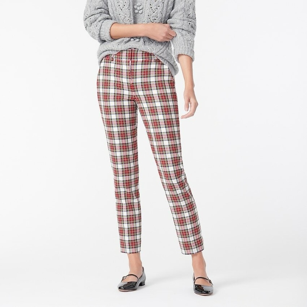 J.Crew Cameron snowy Stewart Plaid Tartan Pants 4P